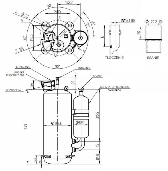 Sprężarka Highly typ WHP32900VSKTQ9JK
