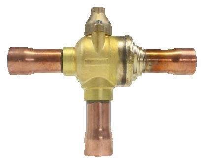 Trójdrogowy zawór kulowy DBM3-022,  22 mm