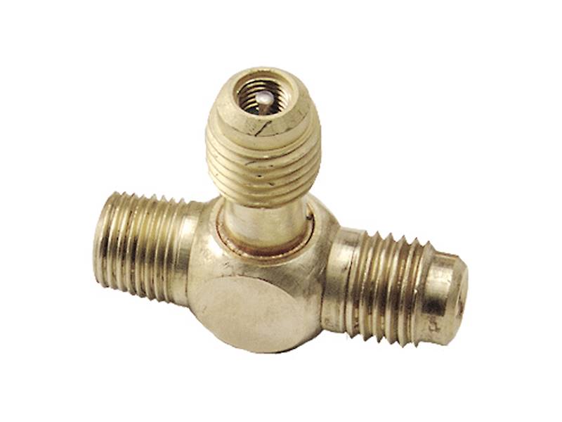 Trójnik 1/8"M NPT x 1/4"M SAE x 1/4"M SAE
