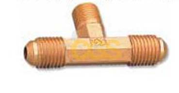 Trójnik 1/4"M SAE x 1/8"M NPT x 1/4"M SAE