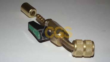 Końcówka do węża fi 5 mm x 1/4"SAE-F-45° z zaworem