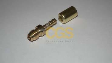 Końcówka do węża fi 5 mm x 1/4"SAE-M-180° bez zawo
