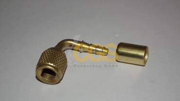 Końcówka do węża fi 5 mm x 1/4"SAE-F-90° bez zawor