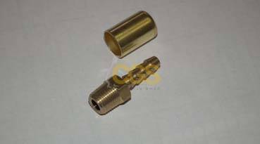 Końcówka do węża fi 5 mm x 1/4"NPT-M-180° bez zawo