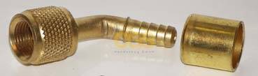 Końcówka do węża fi 3/8" x 3/8"SAE-F-45° bez zawor