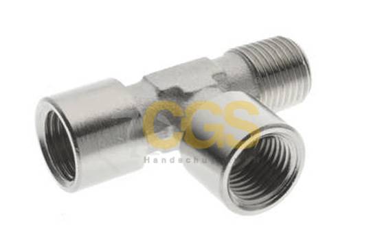 Trójnik 1/4"F GAS x 1/4"F GAS x 1/4"M GAS