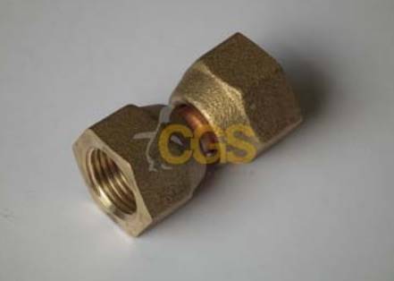 Adapter 1/4"F SAE x 1/4"F SAE 180° 2 x nakrętka