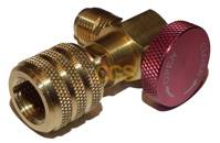 Zawór serwisowy bezpieczny 5/16"F x 5/16"M SAE 90°