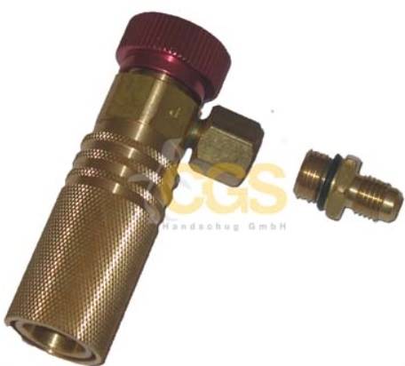 Szybkozłącze QCH 90° R134a x M14 mm + 1/4"M SAE dł