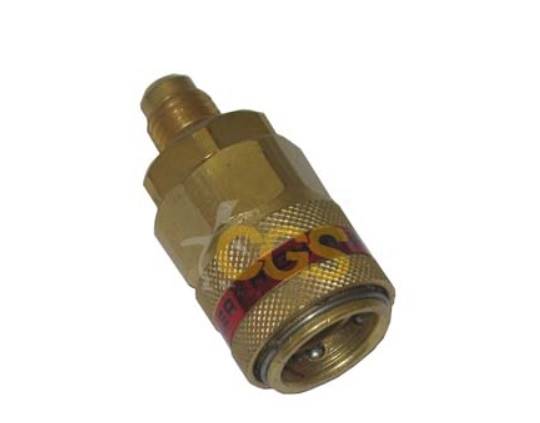 Szybkozłącze QCH 180° R134a x 1/4"M SAE b.zaworu