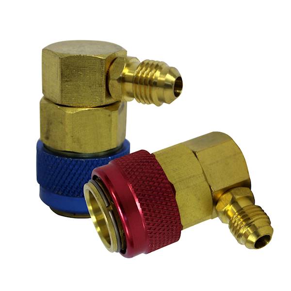 Szybkozłącze QCH 90° R134a HP x 1/4"M SAE b.zaworu