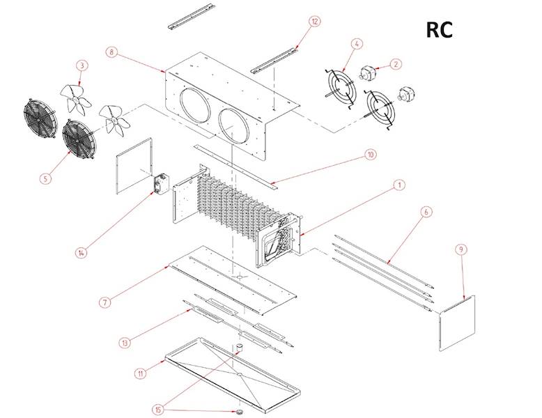 Grzałka odszraniania RIVACOLD do RSI-3250, RCS325