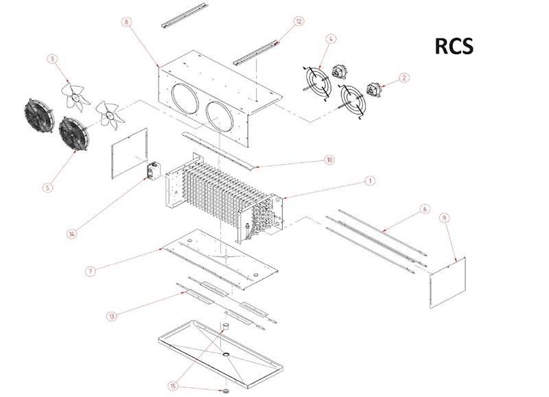 Grzałka odszraniania RIVACOLD do RSI-3250, RCS325