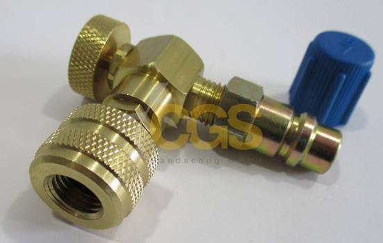 Zawór serwisowy bezpieczny 1/4"F SAE x QCL 134 90°