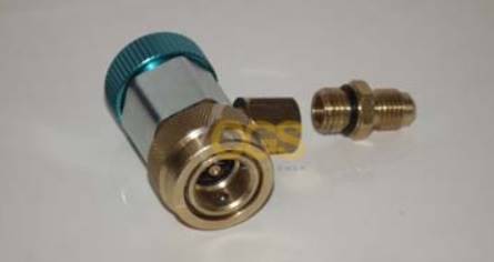 Szybkozłącze QCLYF 90° R1234yf x M12 mm + 1/4"M SA