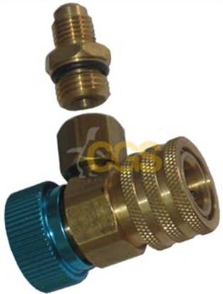 Szybkozłącze QCL 90° R134a x M14 mm + 1/4"M SAE M