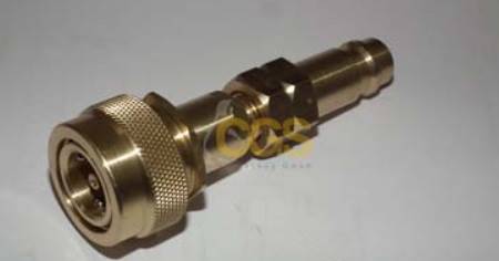 Szybkozłącze QCLYF 180° R1234yf-F x R134a-M długie