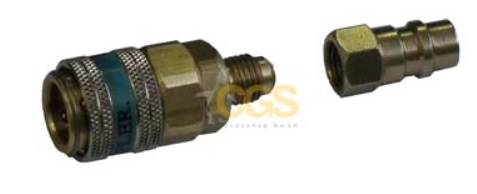 Szybkozłącze QCL 180° R134a-F x R134a-M długie