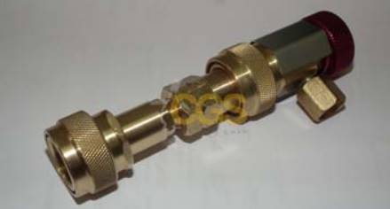 Szybkozłącze QCHYF 180° R1234yf-F x R134a-M długie