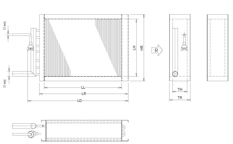 Parownik RBN-44X57X50-7L-KRN bez wentylatorów