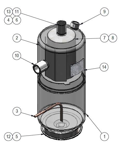 Odolejacz OCS typ RTX-08-45-28, 28 mm, 8 l, 45 b