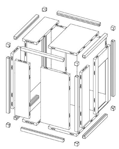Komora MTH 100 mm 240x180x220 cm -1x drzwi 80x180