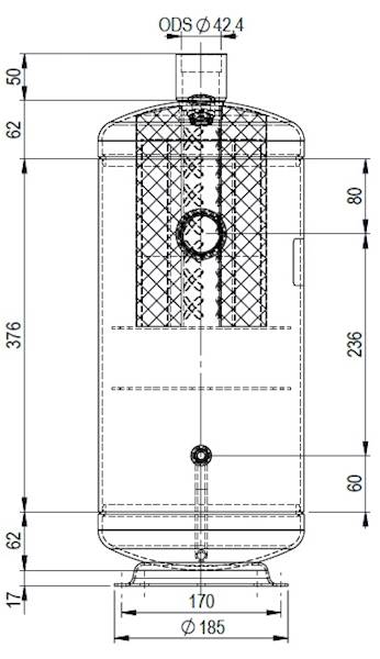 Odolejacz OCS typ RTX-16-45-42, 42 mm, 16 l, 45 b
