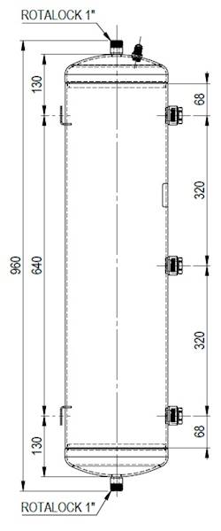 Zbiornik oleju OCS typ RO1RR219X900, 30,0 l , 32 b