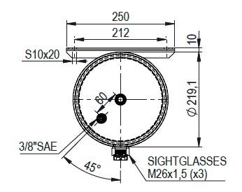 Zbiornik oleju OCS typ RO1RR219X900, 30,0 l , 32 b