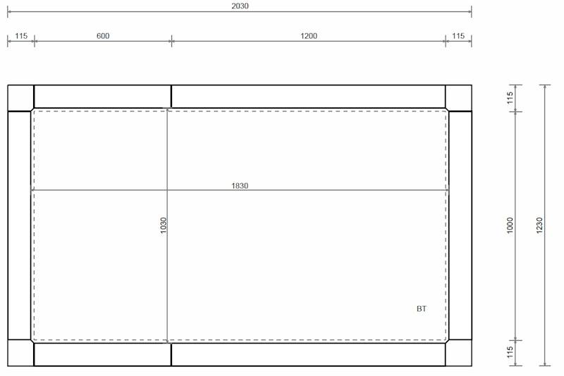 Komora MTH 100 mm 180x100x220 cm -0x drzwi 