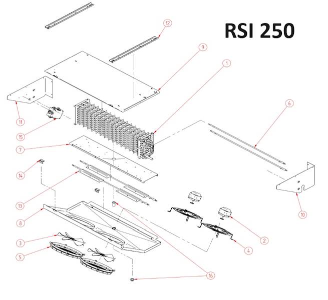 Grzałka odszraniania RIVACOLD do RSI-2250, RCS225