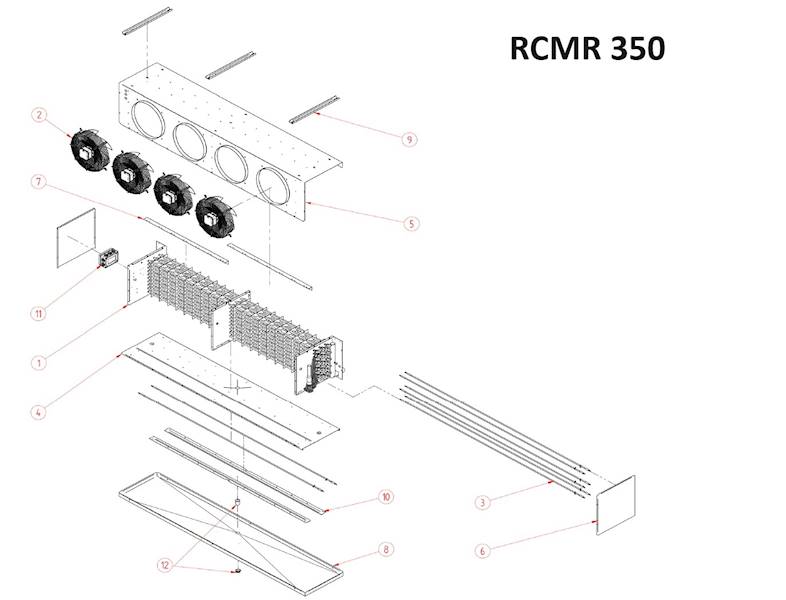 Grzałka odszraniania RIVACOLD do RSI-2250, RCS225