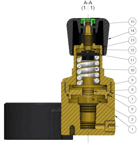 Reduktor N2 typ MAJOR HP 200,0 bar, 2M, DIN477-10