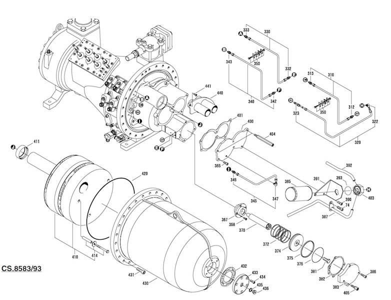 Korpus czołowy sprężarki CSW8593