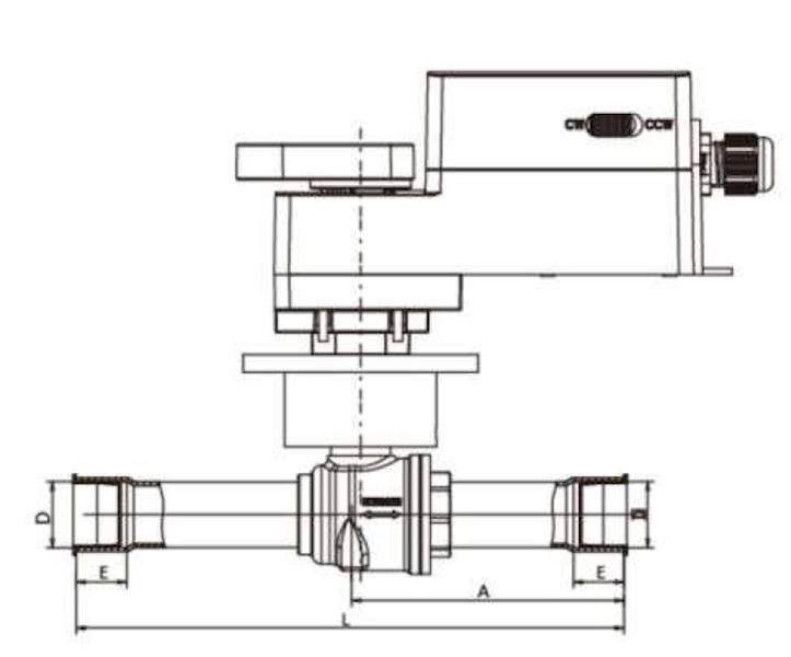 Zawór kulowy z siłownikiem  3/4"-24V ac/dc bez AVX