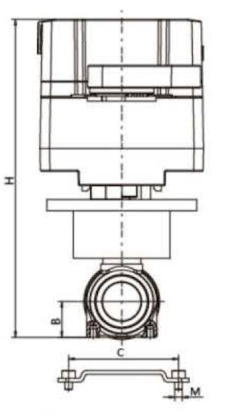 Zawór kulowy z siłownikiem  1/4"-24V ac/dc bez AVX