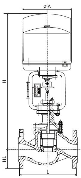 Zawór regulacyjny elektryczny DN065 stal 2205