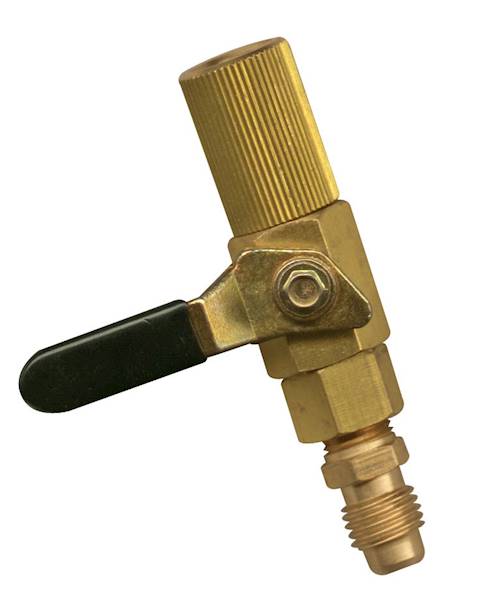 Zawór serwisowy 1/4"M SAE x 1/4"F SAE 180°