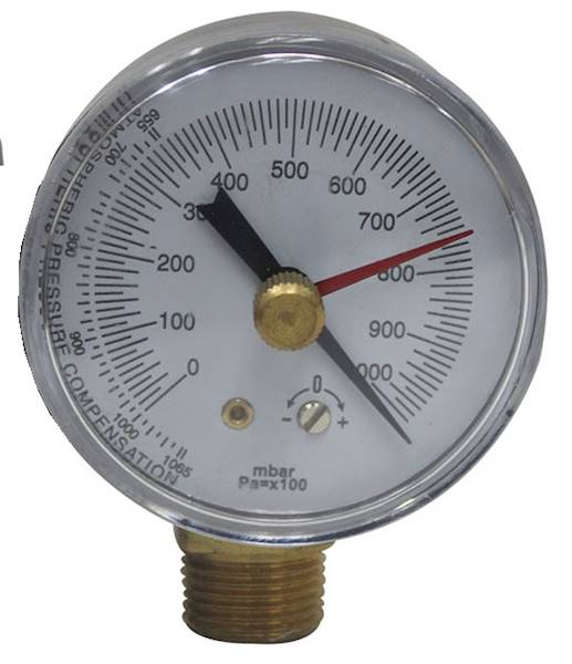Wakuometr do pompy próżniowej 63 mm - GZ 1/8"NPT