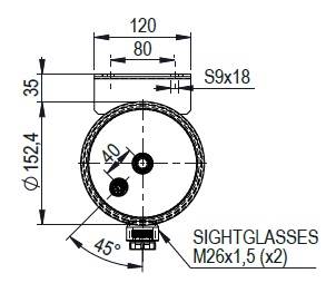 Zbiornik oleju OCS typ RO3RR219X600, 20,0 l 