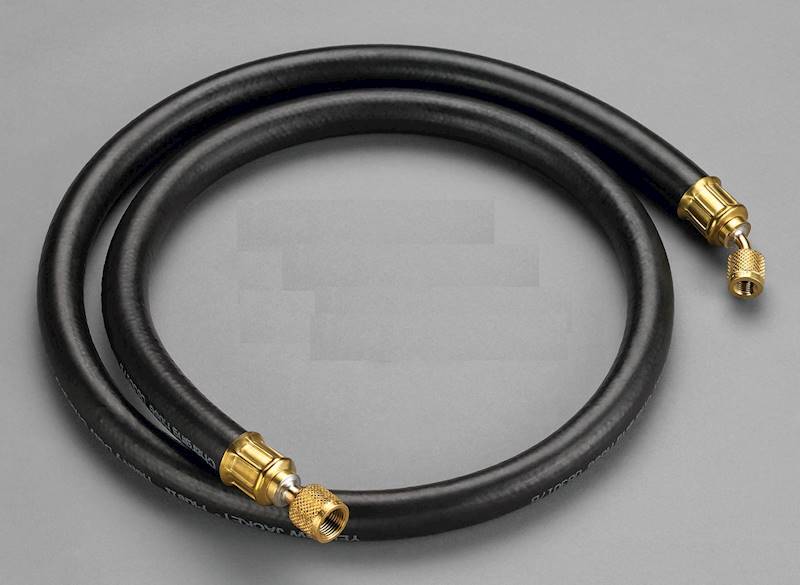 Wąż serwisowy czarny 1/4"x1/4" ; 0,9 m ; bez zawo