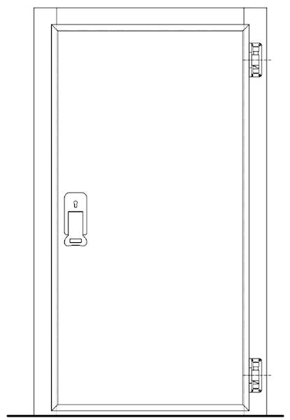 Drzwi MTH typ 500TN dwust 2000x3500 S3-250 INOX316