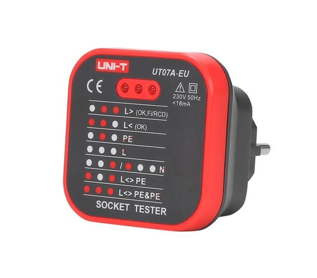Tester gniazd sieciowych UNIT typ UT07A-UE
