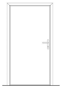 Drzwi MTH typ SERW lewe 1000x2000 S2-L INOX316 SZ