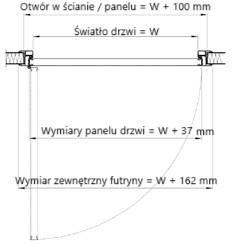 Drzwi MTH typ SERW lewe 1000x2000 S2-L INOX316 SZ
