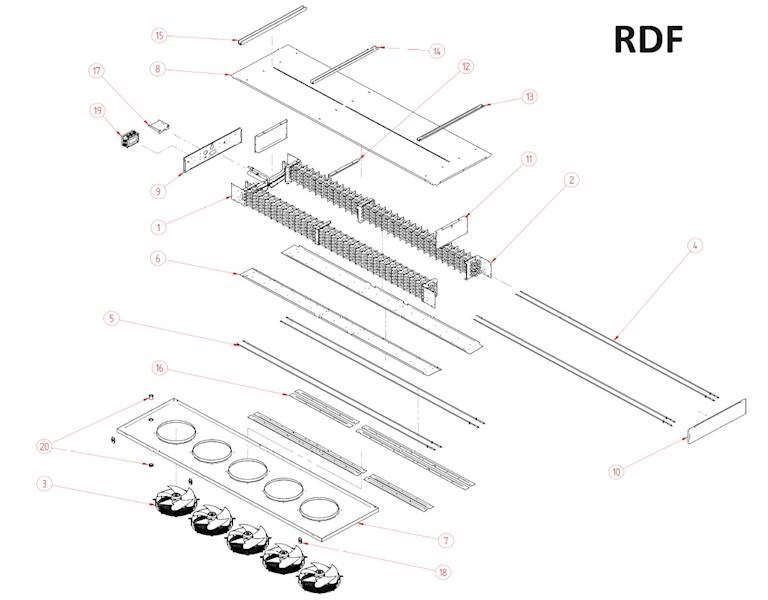 Grzałka odszraniania RIVACOLD długość 1.238 mm
