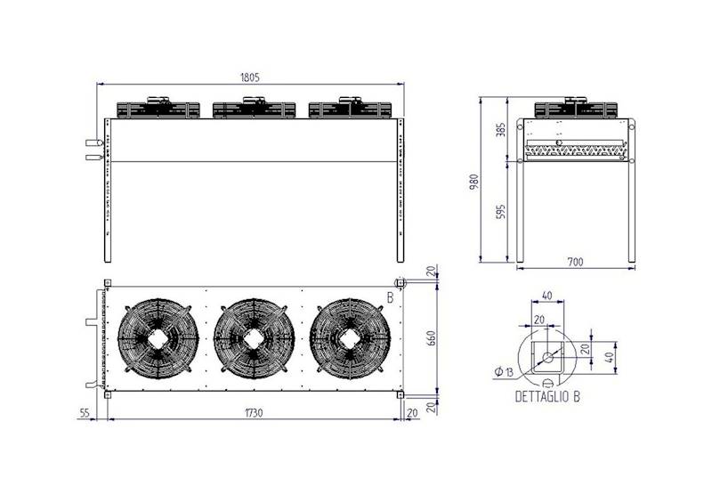 Skraplacz powietrzny RIVACOLD typ RRS0345044/H