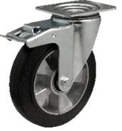 Koło jezdne 160 mm, z hamulcem, 350 kg, zestaw