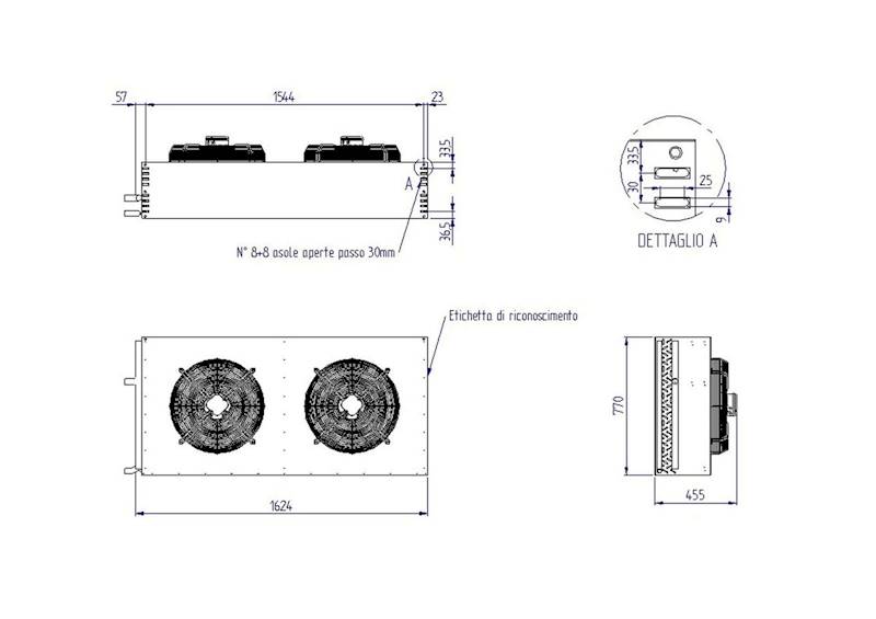 Skraplacz powietrzny RIVACOLD typ RRS025005V/H