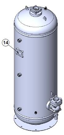 Pionowy zbiornik ciekłego czynnika DLR-V570
